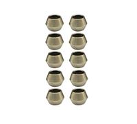 10Pcs Antique Solid Brass UFO Beads - Large Hole Disc Spacer Beads for Knife Lanyard, Mala Bracelet, Paracord & EDC Gear (10 * 6.5mm, Aperture: 6mm) (Brass)