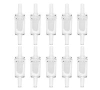 10Pcs Aquarium Air Pump Non-return Check Valves, Plastic One Way Valve for Fish Tank and Pond, Air Pump Accessories, White