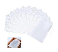 10PCS Aquarium Filter Media, Mesh Bags, Aquarium Filter Bags, Filters Media for Fish Tank, Reusable Nylon Drawstring Filters Bags with Fine Mesh for Bio Balls, Activated Carbon, Ceramic Rings