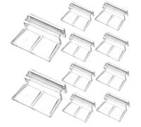 10Pcs Aquarium Lid Clips, Clear Acrylic Aquarium Cover Support Clamps Replacement Glass Top Cover Holder for Rimless Fish Tank, 8mm Hood Acrylic Fish Tank