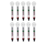 10Pcs Aquarium Thermometer Floating Fish For Tank Thermometers With Suction Cup Easy To Read Two Kinds Scales No Wire Aquarium Fish Tank Digital Scale Stick On Thermostat Thermometer Strip Display