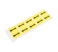 10pcs Arrow Prompt Decal for Factory Floor Safety on Plastic Panels | PET Material, Black and Yellow Contrast, Easy to Stick, High Visibility Arrows, Warehouse Staff Use