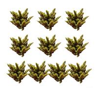 10Pcs Artificial Bushes Shrubs 3cm Tall Plastic Greenery for Outdoor Garden Patio Porch Walkway Decoration