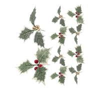 10pcs Artificial Christmas Berry Leaf Pick for Christmas Tree Garland