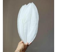 10pcs Artificial Giant Peony Petal Leaf Material Semi-finished Handmade DIY Large Paper Art Flower Home Wedding Decoration-White leaves-32mcx30cm