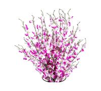 10pcs Artificial Orchids Flowers Silk Fake Orchids Flowers in Bulk Flowers Artificial for Wedding Home Office Deco Purple