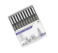 10Pcs Artist Grade Sketching Pen Technical Pens with ABS Body and Smooth Inks Flows Ideal for Sketching & Illustrations Technical Drawing Pen Fine Liner Art Markers for Artists Fine Line Drawing Pens