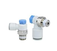 10PCS AS1211F AS2211F 3211F Type Controller Meter-in Throttle Valve with Fitting Pneumatic Fitting(AS2211F-01-08SA)