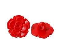 10pcs Assorted Color 18mm Plastic Cute Flower Buttons for Arts & Crafts Decoration Collections Clothings Cardigan Sewing for Sewing Knitting(Red,18mm(10pcs))