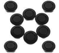 10pcs Auto Bumper Hole Cover 25-26mm Rubber Plastic Black Plug | Parking Sensor Openings, Quick Install Fit, Smooth Black Finish, Front and Rear Bumpers