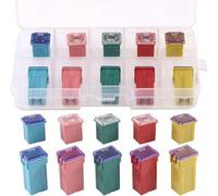 10PCS Automotive Fuse Kit with Square Box Style Design for 20-60A Applications in Multiple Electronic and Vehicle Uses