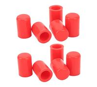 10Pcs Automotive Intake Vacuum Hose Cover Kit, 16mm Inner Diameter Silicone Vacuum Hose Caps, Universal Car Intake Vacuum Hose End Plugs for Engine Bay Protection (Red)