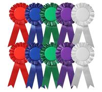 10PCS Award Ribbon Rosette Set, Grand Prize Ribbon Winner Victory Ribbons, Satin Participation Ribbons Medals Deluxe Recognition-Ribbon Honorable Mention Award-Ribbon for Classroom Winner Certificate