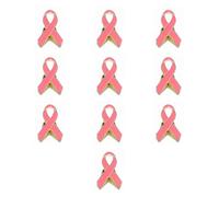 10Pcs Awareness Brooch Ribbon Lapel Pin Hope Breastpin Badges Decor For Charity Event Party Brooch For Girls For Women