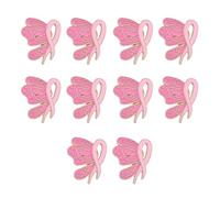 10Pcs Awareness Brooch Ribbon Pin Butterfly Brooches Lapel Pins with Metal Back Clasp for Garment Bag Hat Elegant Metal Brooch