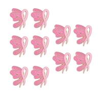 10Pcs Awareness Brooch Ribbon Pin Butterfly Brooches Lapel Pins with Metal Back Clasp for Garment Bag Hat Alloy Wedding Brooch