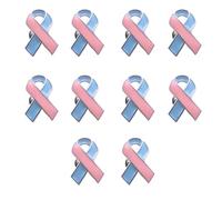 10pcs Awareness Lapel Pin Ribbon Brooch Breast Cancers Health Care Public Welfare Badges Jewelry Accessories Awareness Ribbon Pins