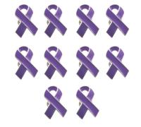 10pcs Awareness Lapel Pin Ribbon Brooch Breast Cancers Health Care Public Welfare Badges Jewelry Accessories Awareness Ribbon Pins