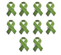 10pcs Awareness Lapel Pins Ribbon Brooches Promote Breast Health Breast Cancers Awareness Lapel Pins For Women Ribbon