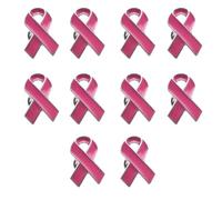 10pcs AwarenessLapel Pin Ribbon Brooch Breast Cancers Health Care Public Welfare Badges Jewelry Accessories