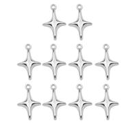10Pcs Awn Star Shape Pendant For Valentines Day Elegant Awn Star Jewelry Making Necklace Bead Earring Lightweigh Pendant