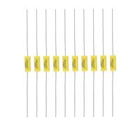 10Pcs Axial Polyester Film Capacitors Mylar Capacitor Assortment Kit Long Leads 0.022uF 630V for Tube Amplifiers Vintage Radios Classic Electronics DIY Projects