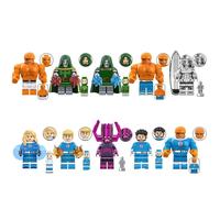 (10pcs-B) 30pcs Fantastic Four Thunderbolt Stone Man Destruction Doctor Mr Fantastic Minifigures Kids Toys Gifts Fits Lego