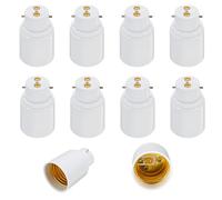 10Pcs B22 to E27 Bulbs Bayonet to Screw Bulb Adaptor, Light Bulb Adapter, Light Fitting Adapter Is Suitable for Many Types of Bulbs, Convenient and Practical, to Meet the Needs of Different Lamps