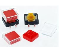 10pcs B3F Tactile Push Button + A14 Color Hat + Transparent Cap 12*12*7.3mm