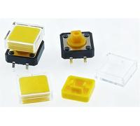 10pcs B3F Tactile Push Button + A14 Color Hat + Transparent Cap 12*12*7.3mm