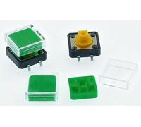 10pcs B3F Tactile Push Button + A14 Color Hat + Transparent Cap 12*12*7.3mm