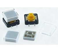 10pcs B3F Tactile Push Button + A14 Color Hat + Transparent Cap 12*12*7.3mm