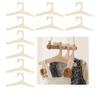 10PCS Baby Hangers - Space Saving, Non-Slip Wooden Hangers for Clothes, Coats & Toddler