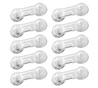 10pcs Baby Safety Locks Punch Free Child Lock for Drawer Cabinet Refrigerator Transparent