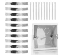 10PCS Back Box Repair Clip, Switch Socket Repair Kit, 86 Type Switch Socket Screw Hooks, Universal Backbox Repairing Tool, Wall Outlet Cassette Repairer Support Rod Screws