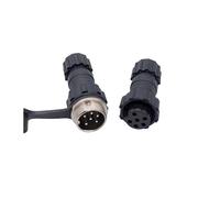 10Pcs Back Nut Aviation Connector GX16 M16 Waterproof Back Nut Male Female Plug Socket Docking 2p 3p 4p 5p 6p 7p 8p 9p 10pin IDGTTLDF(Docking 6P 10PCS)