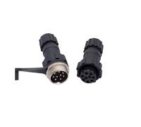10Pcs Back Nut Aviation Connector GX16 M16 Waterproof Back Nut Male Female Plug Socket Docking 2p 3p 4p 5p 6p 7p 8p 9p 10pin IDGTTLDF(Docking 9P 10PCS)
