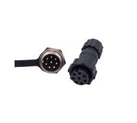 10Pcs Back Nut Aviation Connector GX16 M16 Waterproof Back Nut Male Female Plug Socket Docking 2p 3p 4p 5p 6p 7p 8p 9p 10pin IDGTTLDF(Back nut 8P 10PCS)