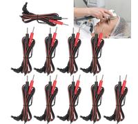 10pcs / bag 2.35mm 1.2m 2-In-1 Pin Type Electrode Lead Wires Cable for TENS Unit Physiotherapy Machine