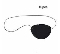 10PCS Bag Halloween Pirate Eye Patch Costume Skull Eyeshade Cover Mask Pirates Party Supplies for Halloween Pirate Themed Parties (Black Rope Felt Solid Color)