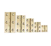 10pcs/Bag Solid Brass Hinges Vintage Furniture Hardware Door and Window Cabinet Box Concealed Hinge Cabinet Hardware(Bronze-3.3 X 6.4cm)