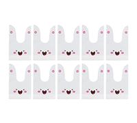 10Pcs Baking Bag DIY Long Ear Sweet Candies Cranberry Cookies Packing Bag for Home Bakery Camping Durable EVA Material 13.5x23cm 5.3x9.1in (Cookie bag-10 cute bunnies)