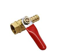 10pcs Ball Valve 4-12mm Hose Barb 1/8'' 1/2'' 1/4'' Female Thread Connector Joint Copper Pipe Fitting Coupler Adapter(10mm Tube,50 PCS_1/2")
