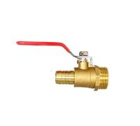 10pcs Ball Valve 4-12mm Hose Barb Connector Joint Copper Pipe Fitting 1/8'' 1/2'' 1/4'' Male Thread Coupler Adapter IDGTTLDF(12mm Tube,200 PCS_1/2")