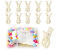 10pcs Balloon Arch Clips, Plastic Spring Garland Clamps Heavy Duty Clips for Balloon Arch Photography Wedding Engagement Backdrop Crafts Decoration (Yellow)