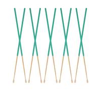 10pcs Bamboo Ear Cleaning Spoon Earwax Removal Tool for Adults Travel | Silicone Grip Sleeve, Rounded Tips and Polished Finish, Portable Hygiene Tool for Human Ears