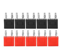 10Pcs Banana Dual Plug, Dual Short Circuit Plug with Lantern Head Design, 4mm 2 Way Banana Plug for Computers, Speakers, Power Regulators and Electronic Instruments