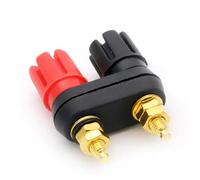 10PCS Banana Plugs Dual Female Couple Terminals Red Black Connector Amplifier Terminal Binding Post Banana Speaker jack