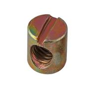 10PCS Barrel Nuts Cross Dowel Bolts M6 M8 L=11mm-17mm | Carbon Steel Slotted Fittings for Bed Chair Cabinet Repair Strong Right Angle(M6x13mm)