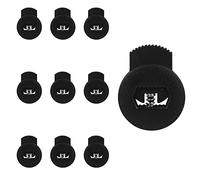 10pcs Baseball Glove Lace Locks, Black Lace Locks Gloves with Springs No Knot Required Strong Elasticity Plastic Cord Locks Baseball Glove Accessories Fits All Gloves